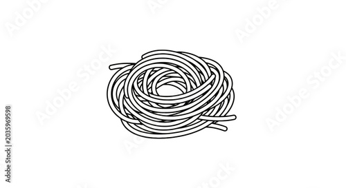 Canvastavla Coiled metal wire bundle closeup.