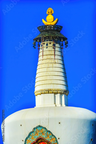 Buddhist White Dagoba Stupa Memorial Beihai Park Beijing China