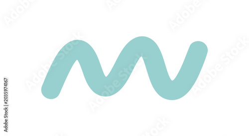 Tableau sur toile Wavy Blue Line Graphic Element Design.