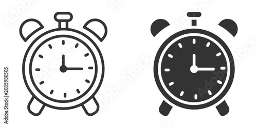 Tableau sur toile Alarm Clock icon set