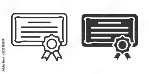 Schilderij op canvas Certificate icon set