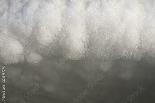 Tableau sur toile Thick frost buildup like in the picture is usually caused by moist air entering and freezing in the freezer