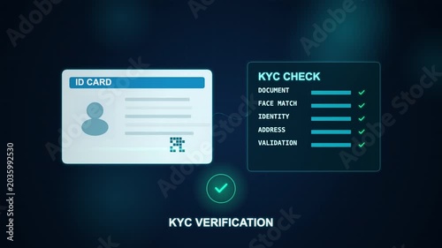 Person holds ID card for KYC verification process