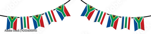 South african flag bunting streamers for patriotic celebration decorations. Perfect for national holidays, events, parties, and festive occasions.