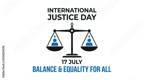 Cuadro en lienzo International Justice Day 17 July Balance Equality For All Scales of Justice