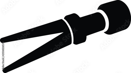 Fotografi Silhouette design of a professional golf divot repair tool accessory vector