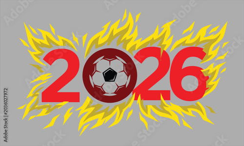 2026 world cup soccer championship illustration