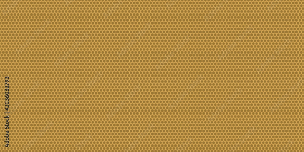 Fototapeta premium Textura de panal con pequeños hexágonos geométricos en color marrón dorado