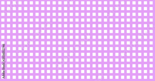 Foto Patrón geométrico repetitivo de cuadrícula de cuadrados blancos sobre fondo lila