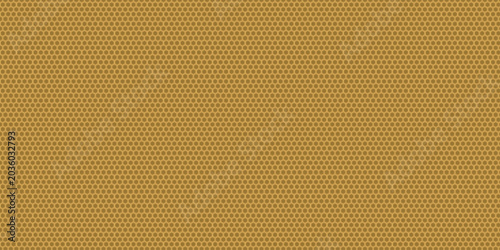 Photos Textura de panal con pequeños hexágonos geométricos en color marrón dorado