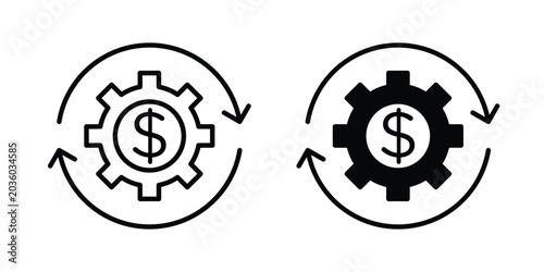 Foto Cost optimization icon for Graphic Design Projects. EPS10