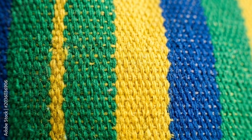 Brazil Flag Color Knitted Fabric Texture