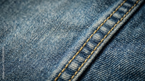Close Up Blue Denim Fabric Texture