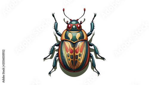 Obraz na plátne beetle clipart vector illustration