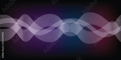 Abstract flowing wavy lines background with dark gradient, abstract