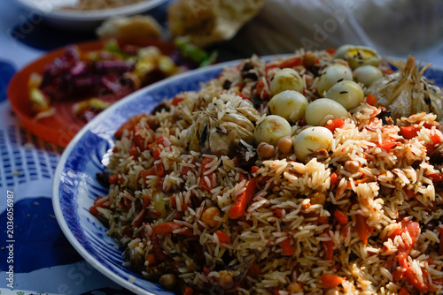 rice with vegetables, plov