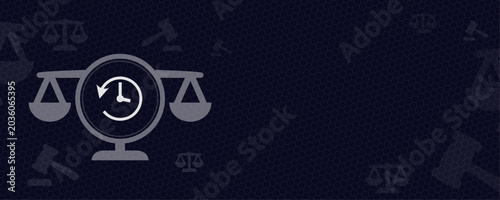 Obraz na płótnie A conceptual legal illustration featuring a scales of justice icon combined with