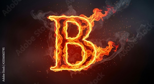 Fiery Letter B.