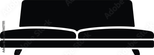 Foto Silhouette design of a modern living room sofa furniture icon vector