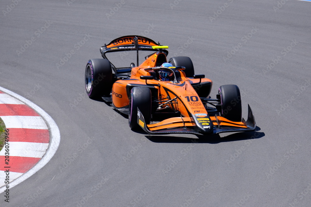 Obraz premium May 22, Montreal, Canada, McLaren Formula 1 car racing during Canadian Grand Prix weekend. g.