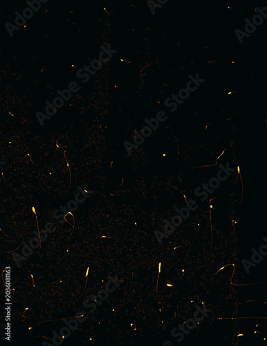 Dark Grunge Scratch Texture Background with Orange Distressed Streaks