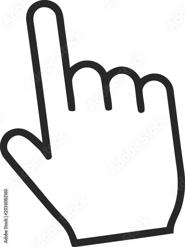 Black finger pointing up with thumb icon
