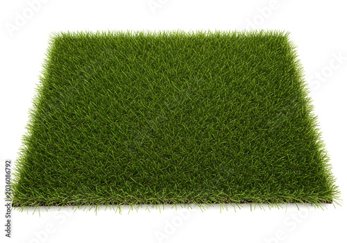 Green artificial grass texture close-up