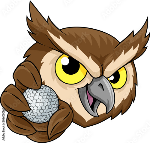 Owl Bird Golf Ball Cartoon ...