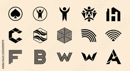 Modern Logo Designs Collection: Icons, Letters, Abstract Shapes