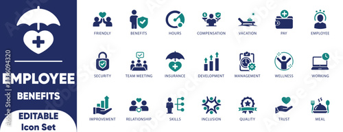 Foto Employee Benefits Icon Set
