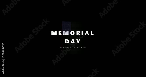 Memorial Day Tribute with American Flag.
