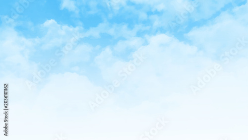Foto The sky is large, bright, beautiful and has white clouds.