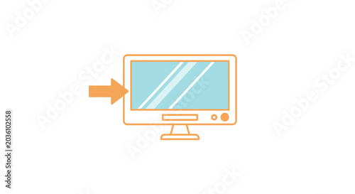 Interface screen frames with directional navigation arrow