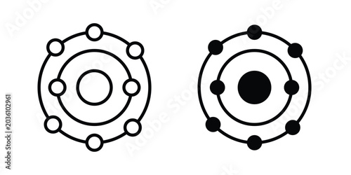 Tableau sur toile Antioxidant icon. Linear icon collection. flat black icons