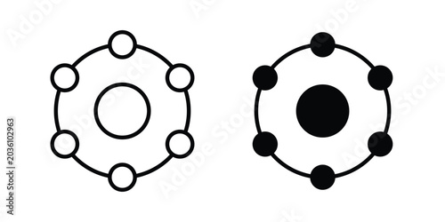 Canvastavla Antioxidant icon. Linear icon collection. flat black icons