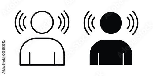 Tableau sur toile Brand awareness icon. Linear icon collection. flat black icons