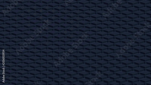 Abstract dark blue isometric 3d cube pattern background