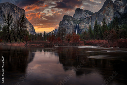 Quadro em tela Last Winter Light on Yosemite Valley, Yosemite National Park, California