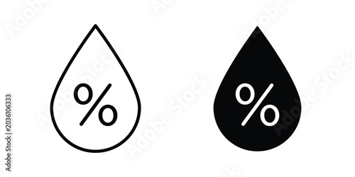 Foto Humidity icon. Linear icon collection. flat black icons