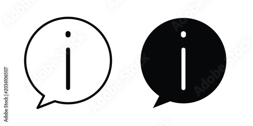 Tableau sur toile Information icon. Linear icon collection. flat black icons