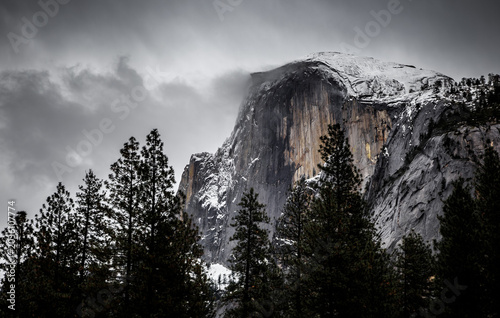 Winter Fog on Half Dome, Yosemite National Park, California