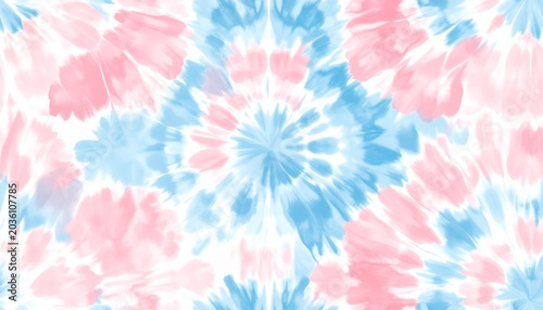 Vibrant pink and blue tie dye pattern.