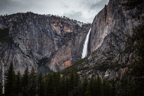Yosemite Falls Winter Foggy Views, Yosemite National Park, California