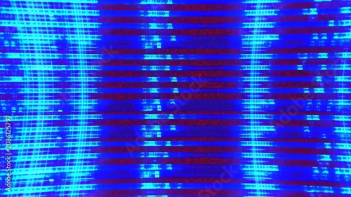 Dynamic Luminous Scanlines With Red Gaps Creating Energetic Visual Effects For Digital Art Installations