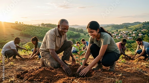 young couple in the countryside