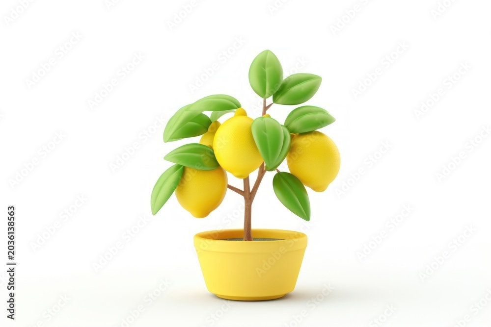 Obraz premium Lemon plant fruit leaf.