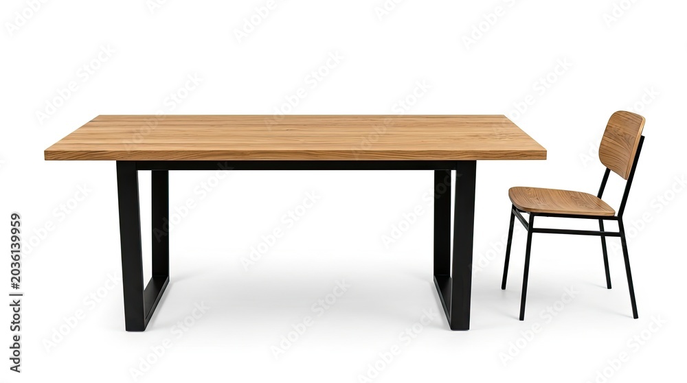 Fototapeta premium wooden table isolated on white