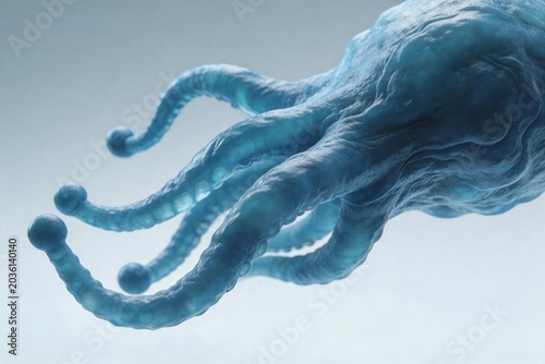 Blue tentaclelike structure