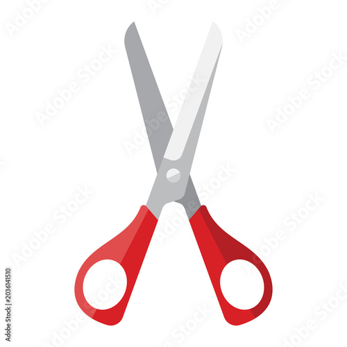 Scissors in flat style.