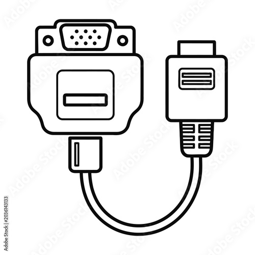 VGA cable connector and port connection technology